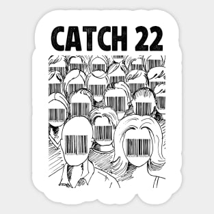 Barcode face Catch 22 Sticker